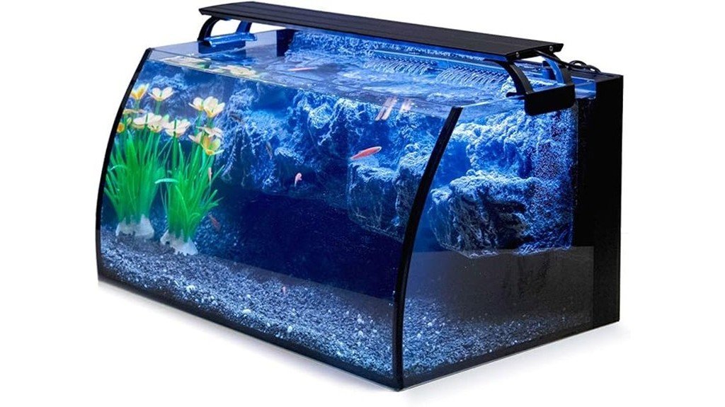 starter led glass aquarium